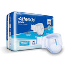 ATTENDS® BRIEFS, ADULT, MEDIUM, HEAVY ABSORBENCY, DISPOSABLE, WHITE, SOLD AS 96/CASE ATTENDS DDA20