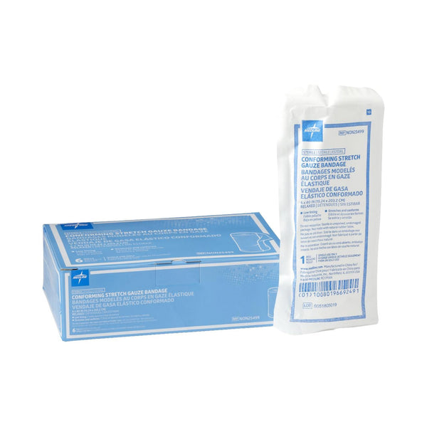 MEDLINE STERILE CONFORMING BANDAGE, 6 X 75 INCH, 1-PLY, SOLD AS 48/CASE MEDLINE NON25499