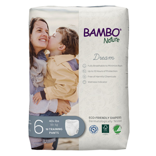 BAMBO® NATURE DREAM TRAINING PANTS, SIZE 6, SOLD AS 19/BAG ABENA 1000016931