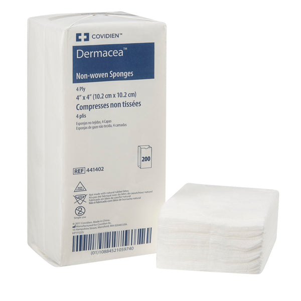 DERMACEA™ NONWOVEN SPONGE, 4 X 4 INCH, 4-PLY, SOLD AS 2000/CASE CARDINAL 441402