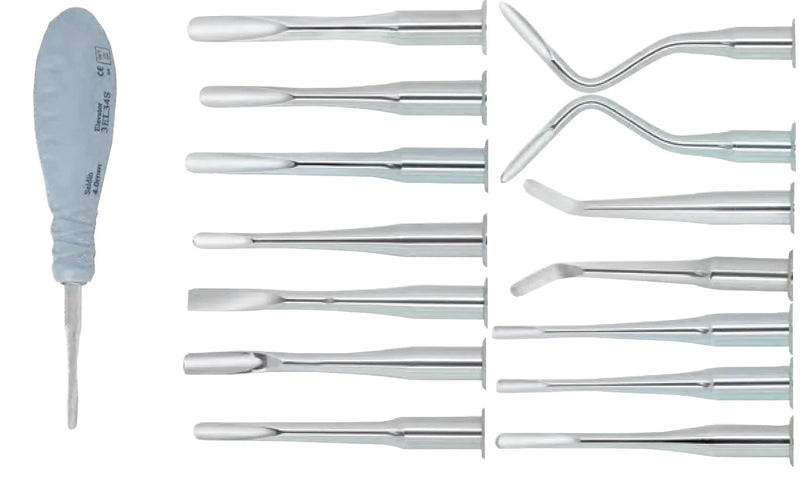 Dental Elevator Kit - Autoclavable Plastic Handle - 14 pcs - Osung USA