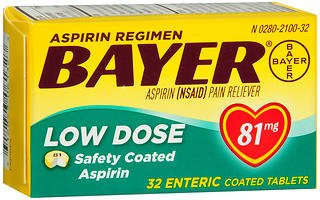 BAYER® LOW DOSE ASPIRIN, SOLD AS 1/BOTTLE BAYER 31284306132