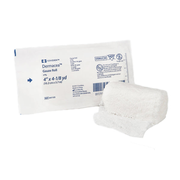 DERMACEA™ STERILE FLUFF BANDAGE ROLL, 4 INCH X 4-1/8 YARD, 3-PLY, SOLD AS 96/CASE CARDINAL 441105