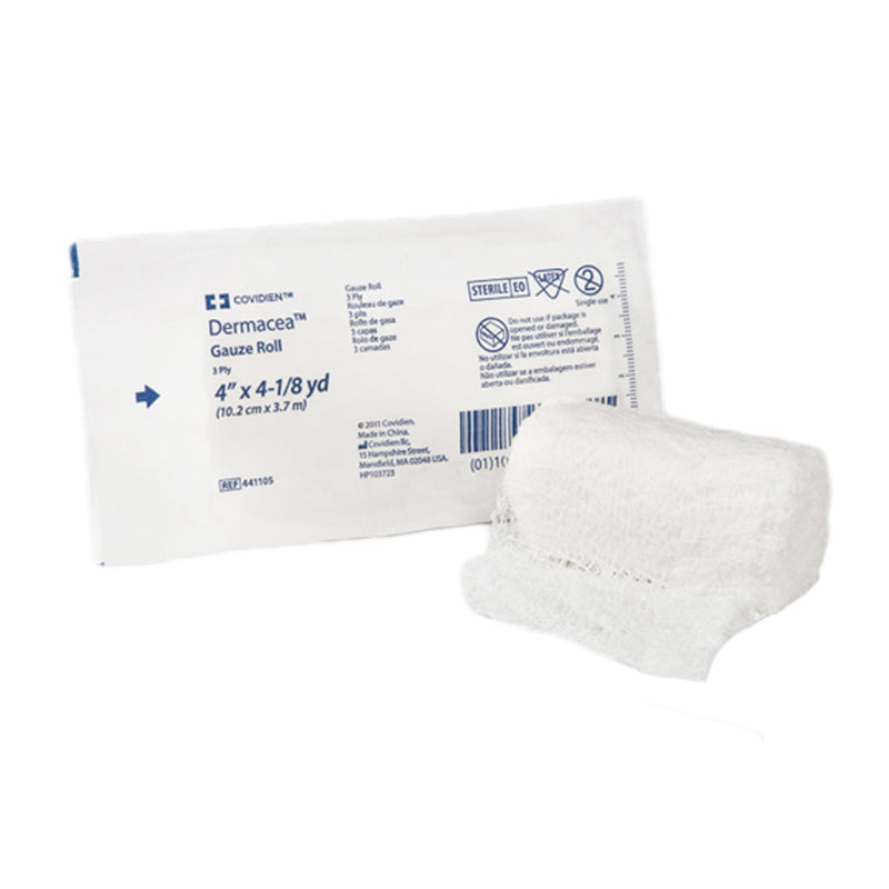 DERMACEA™ STERILE FLUFF BANDAGE ROLL, 4 INCH X 4-1/8 YARD, 3-PLY, SOLD AS 96/CASE CARDINAL 441105