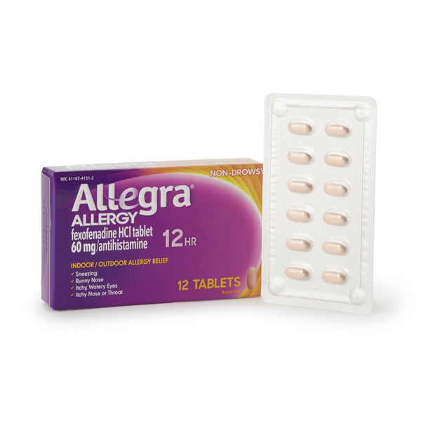 ALLEGRA® FEXOFENADINE HCL ALLERGY RELIEF, SOLD AS 1/BOX CHATTEM 41167413102
