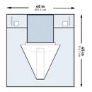 MCKESSON STERILE UNDER BUTTOCKS DRAPE, 40 X 45 INCH, SOLD AS 25/CASE MCKESSON 183-I80-14112-S