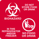 "DO NOT STORE FOOD OR DRINK IN THIS REFRIGERATOR AND/OR FREEZER" MAGNETIC SIGN, SOLD AS 1/EACH UNITED ULBH701