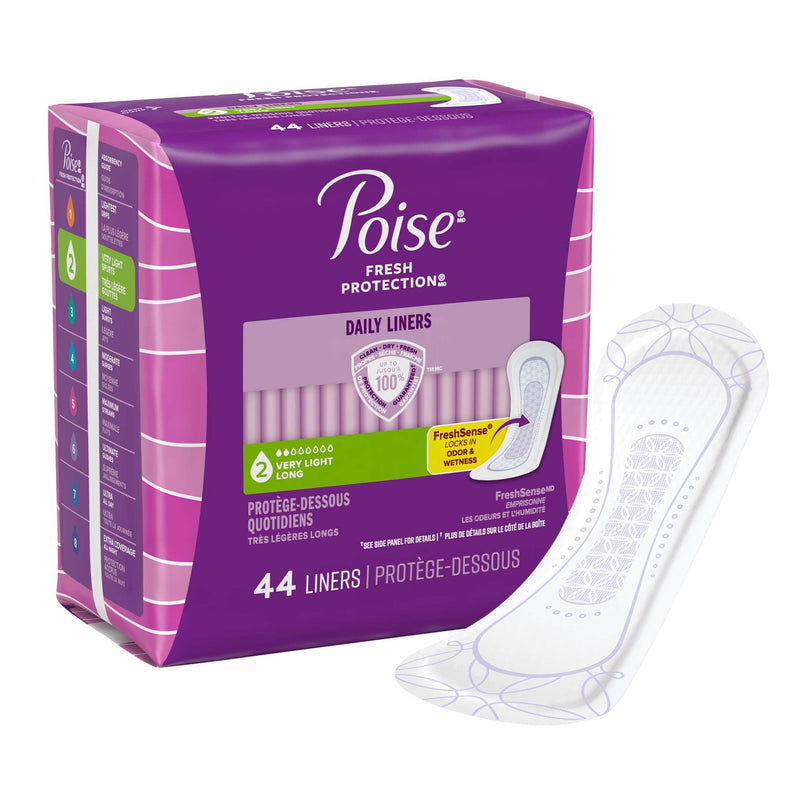 POISE® BLADDER CONTROL PADS FOR WOMEN, LIGHT ABSORBENCY, 8.5-INCH LENGTH, SOLD AS 44/PACK KIMBERLY 19304
