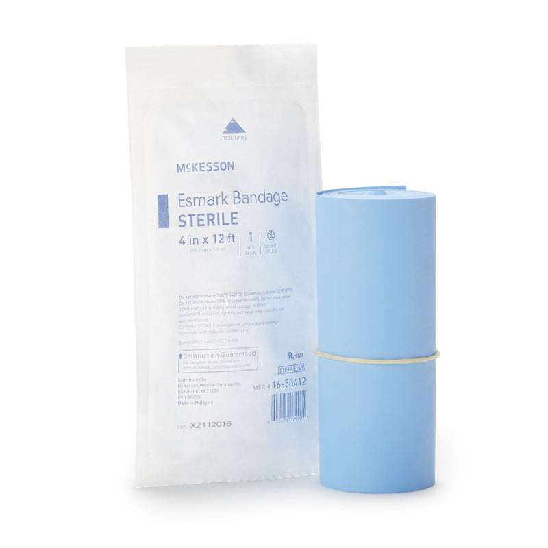 MCKESSON NO CLOSURE ESMARK COMPRESSION BANDAGE, 4 INCH X 4 YARD, SOLD AS 20/CASE MCKESSON 16-50412