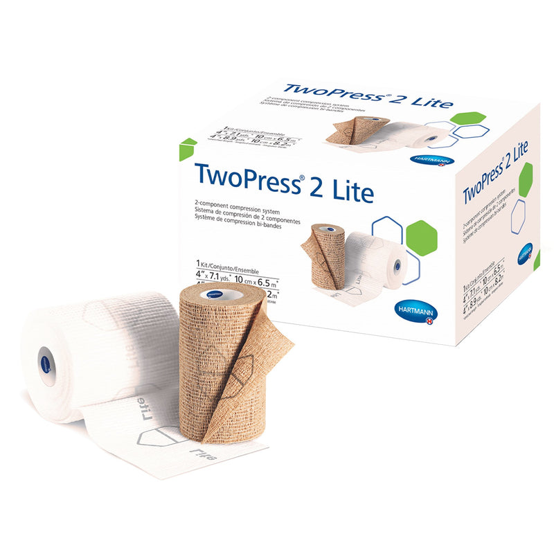 TWOPRESS® 2 LITE TWO-LAYER COMPRESSION BANDAGE SYSTEM WITH VISIBLE INDICATORS, SOLD AS 8/CASE HARTMANN 332021