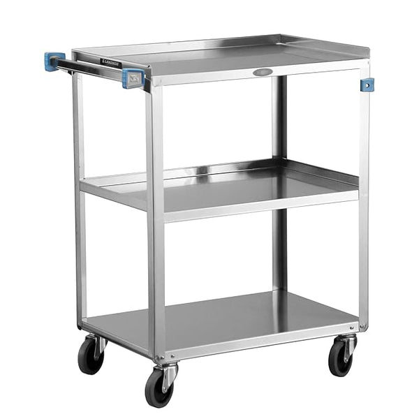 Lakeside Utility Carts Stainless Steel Angle Leg Cart Utility 3-Shelves Sseasy Ship 500Lb Cap -444ES
