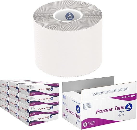 POROUS TAPE, 2" X 10 YDS, 6/BX, 12 BX/CS, SOLD AS CASE DYNAREX 10000058