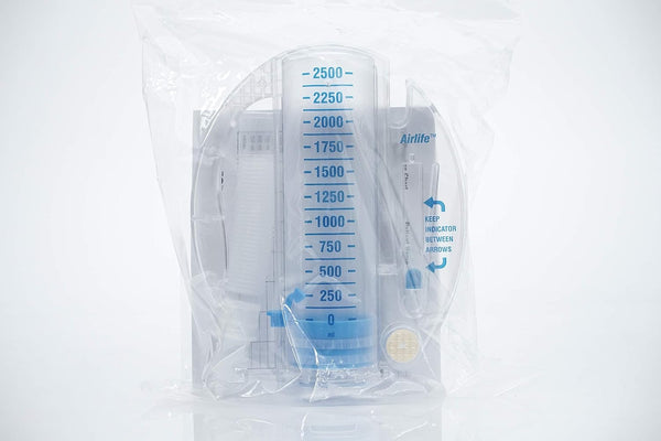 Airlife Volumetric Incentive Spirometers Spirometer 1-Way Valve2500Ml 12/Cs -001903A