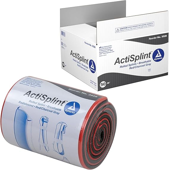 Dynarex Actisplint Multi-Purpose Universal Splint Rolled Splint, 50/Cs -3528