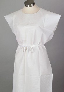 TIDI® PATIENT EXAM GOWN, SOLD AS 50/CASE TIDI 910420