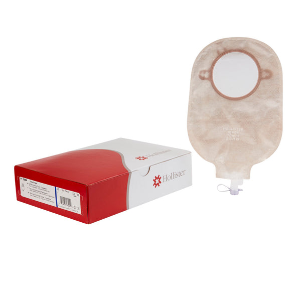 NEW IMAGE™ 18404 TWO-PIECE TRANSPARENT UROSTOMY POUCH, 70 MM FLANGE, BLUE MATCH, SOLD AS 10/BOX HOLLISTER 18404