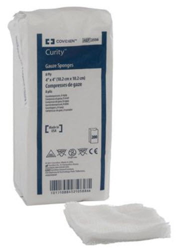 Cardinal Health Curity Gauze Sponges Sponge Gauze Woven Ob 4X4 6Ply Ns 20/Pk 1Pk/Bg 100Bg/Cs -7420
