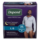 DEPEND® NIGHT DEFENSE® ABSORBENT UNDERWEAR FOR MEN, LARGE, SOLD AS 56/CASE KIMBERLY 55157