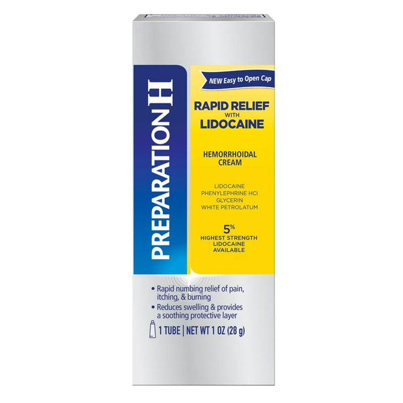 PREPARATION H HEMORRHOIDAL CREAM RAPID RELIEF, 1-OUNCE TUBE, SOLD AS 1/EACH GLAXO 00573284310