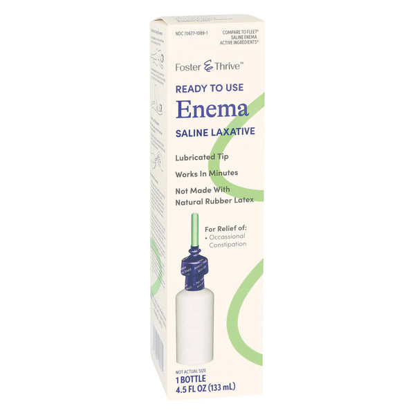 FOSTER & THRIVE™ READY TO USE ENEMA SALINE LAXATIVE, 4.5 OUNCES, SOLD AS 1/EACH MCKESSON 70677108901