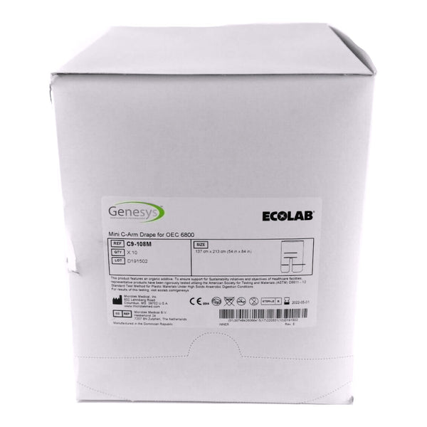 GENESYS™/ECOLAB® MINI C-ARM DRAPE FOR GE OEC 6800, 54 X 84 INCH, SOLD AS 1/EACH MEDLINE C9-108M