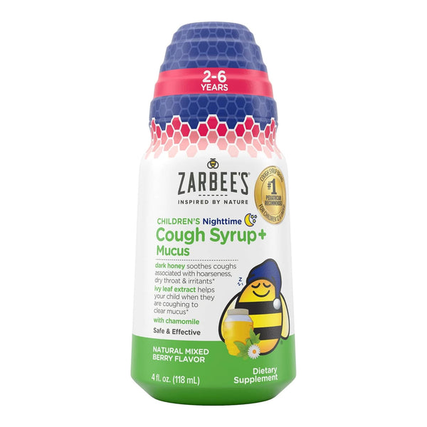 ZARBEE'S CHILDREN'S NIGHTTIME COUGH SYRUP + MUCUS, MIXED BERRY FLAVOR, SOLD AS 1/EACH J 30045066404