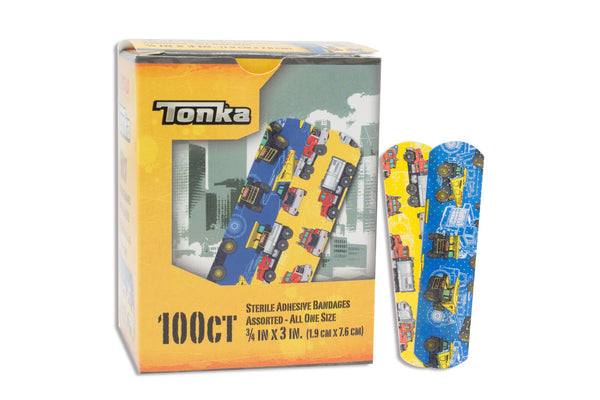 AMERICAN® WHITE CROSS STAT STRIP® TONKA DESIGN ADHESIVE STRIP,¾ X 3 INCH, SOLD AS 100/BOX DUKAL 10849