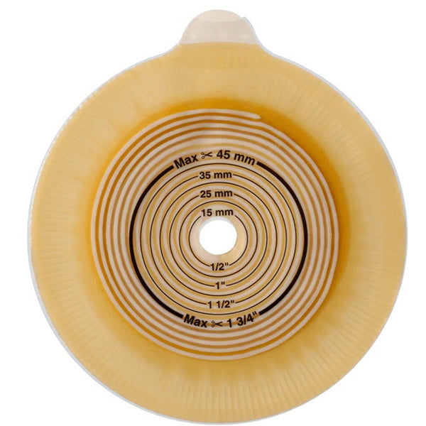 ASSURA® FLAT OSTOMY BARRIER, TRIM TO FIT 10 – 35 MM STOMA OPENING, GREEN MATCH, SOLD AS 5/BOX COLOPLAST 2831