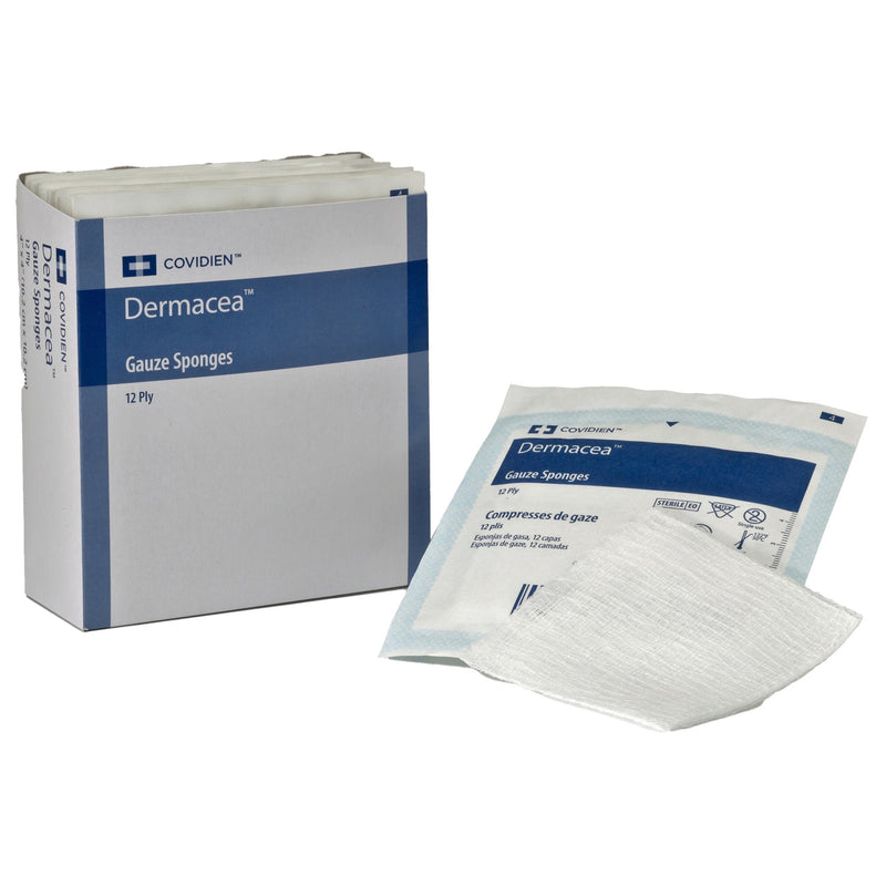 DERMACEA™ STERILE GAUZE SPONGE, 3 X 3 INCH, 12-PLY, SOLD AS 1200/CASE CARDINAL 441009