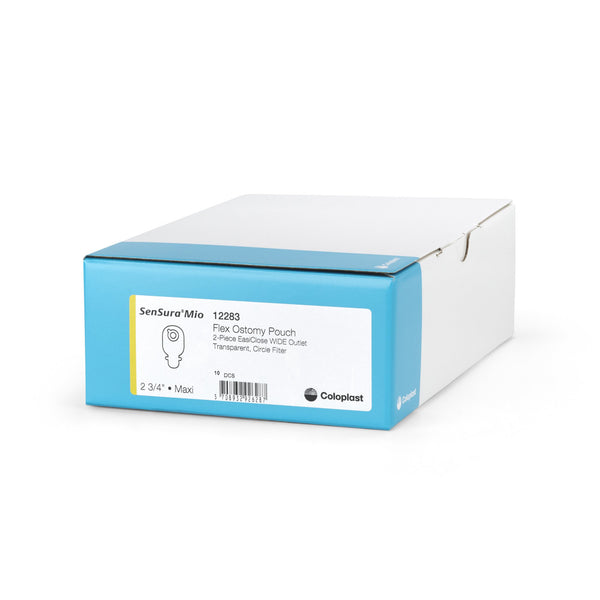 SENSURA® MIO FLEX 2-PIECE TRANSPARENT OSTOMY POUCH, YELLOW MATCH, SOLD AS 10/BOX COLOPLAST 12283