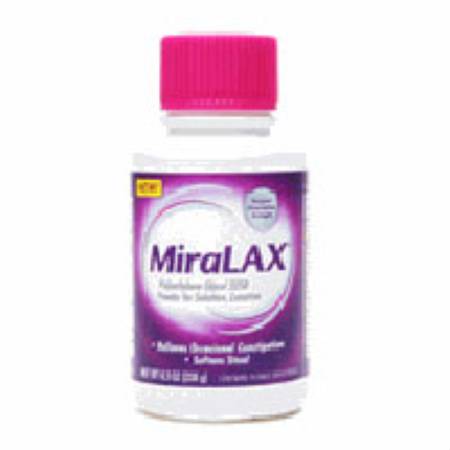 MIRALAX® POLYETHYLENE GLYCOL 3350 LAXATIVE, SOLD AS 1/EACH BAYER 11523723403