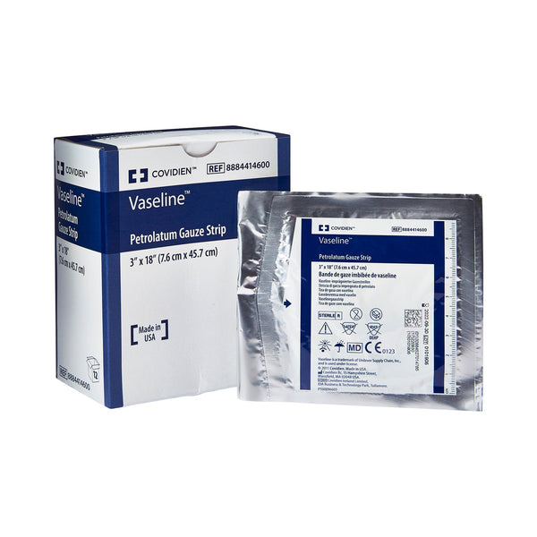 VASELINE® PETROLATUM IMPREGNATED DRESSING, 3 X 18 INCH, SOLD AS 12/DOZEN CARDINAL 8884414600