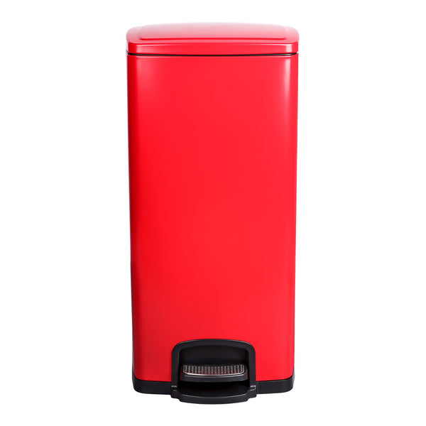 MCKESSON RED SQUARE STEP-ON TRASH CAN, 8 GALLON, SOLD AS 1/EACH MCKESSON 16-35267