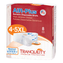 TRANQUILITY® AIR-PLUS™ MAXIMUM PROTECTION BARIATRIC INCONTINENCE BRIEF, SOLD AS 8/BAG PRINCIPLE 2195