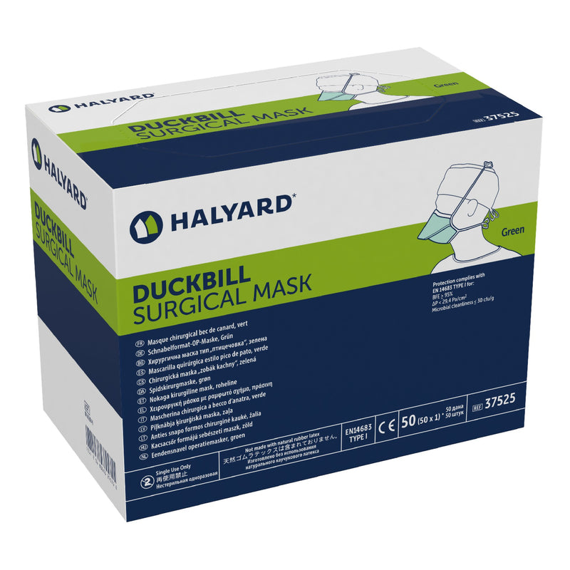 HALYARD DUCKBILL SURGICAL MASK, SOLD AS 50/BOX O&M 37525