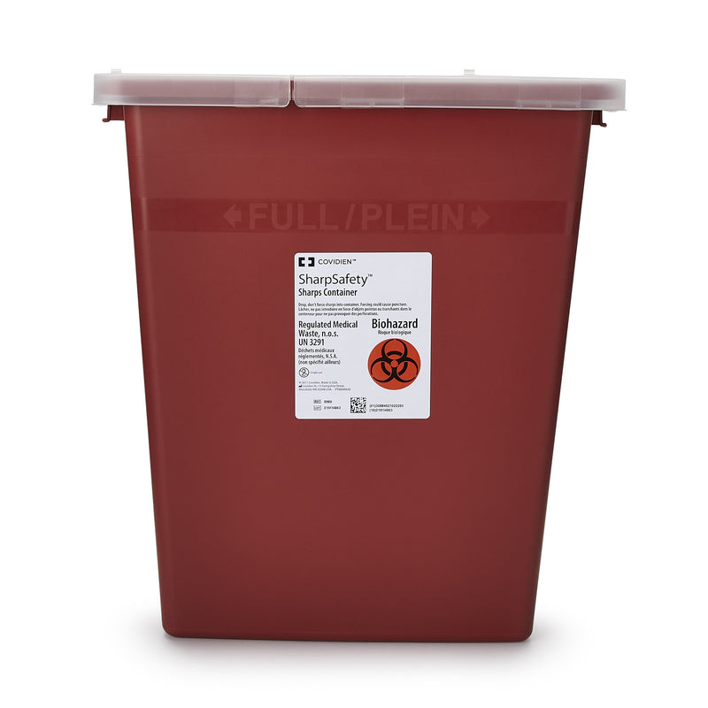 SHARPSAFETY™ MULTI-PURPOSE SHARPS CONTAINER, 8 GALLON, 17½ X 15½ X 11 INCH, SOLD AS 1/EACH CARDINAL 8980-