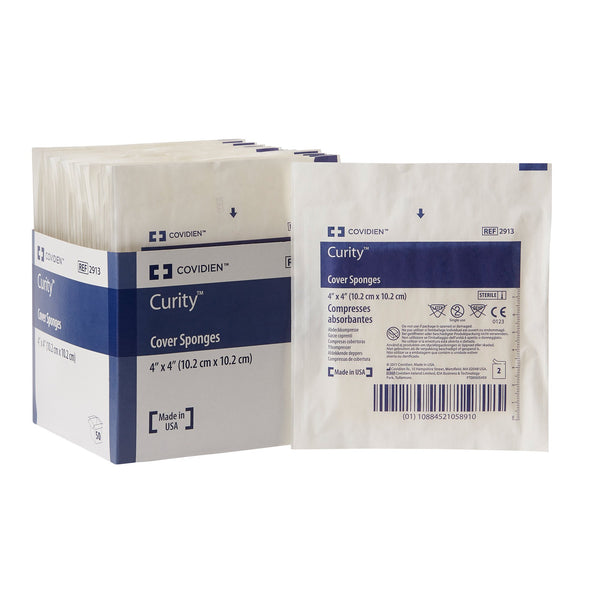 CURITY™ STERILE NONWOVEN SPONGE, 4 X 4 INCH, 4-PLY, SOLD AS 600/CASE CARDINAL 2913