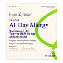 FOSTER & THRIVE™ 24 HOUR ALL DAY ALLERGY CETIRIZINE HCL USP 10 MG TABLETS, SOLD AS 90/BOX MCKESSON 70677100703