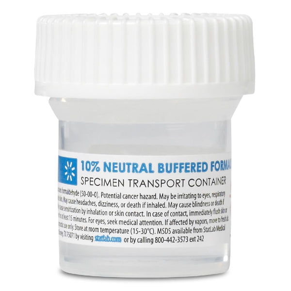 STATCLICK™ PREFILLED FORMALIN CONTAINER, 20 ML FILL IN 40 ML, SOLD AS 96/CASE STATLAB NB0115