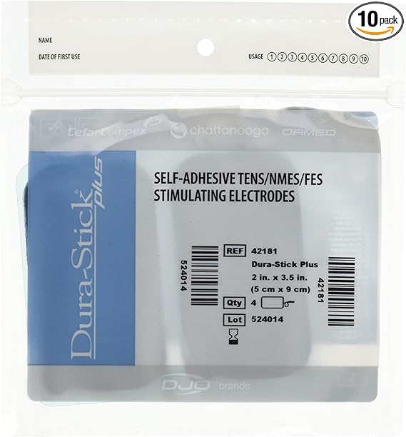 DJO/CHATTANOOGA DURA-STICK® PLUS SELF-ADHESIVE ELECTRODES, SOLD AS CASE DJO/CHATTANOOGA 10000706
