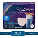 McKesson Premium Discreet Underwear for Women, Heavy Absorbency, Large, 80/CS