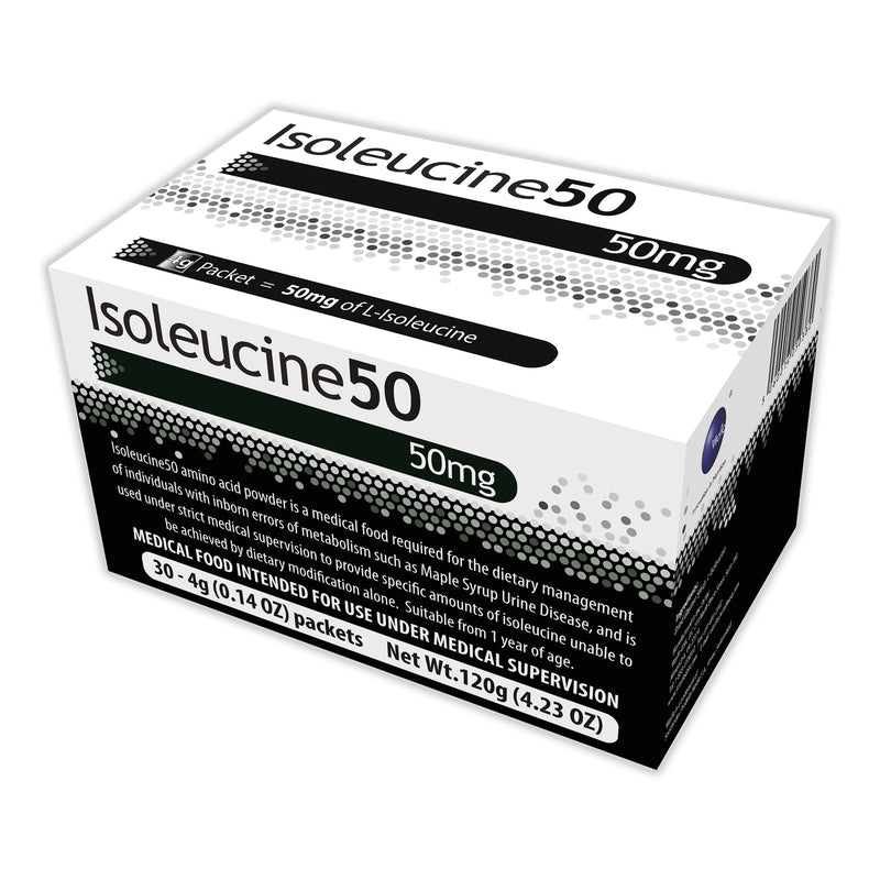 ISOLEUCINE50 MEDICAL FOOD FOR USE IN THE DIETARY MANAGEMENT OF MSUD, SOLD AS 30/BOX VITAFLO 812539021001