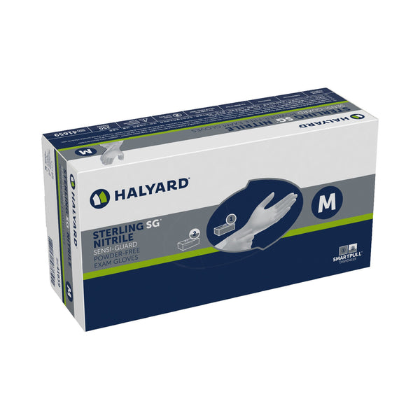 STERLING SG® NITRILE EXAM GLOVE, MEDIUM, SILVER, SOLD AS 1/BOX O&M 41659
