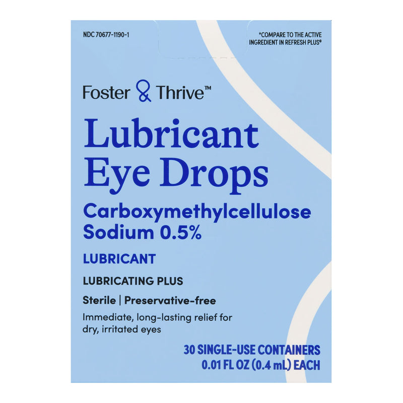 FOSTER & THRIVE™ LUBRICATING PLUS LUBRICANT EYE DROPS SINGLE-USE CONTAINERS, SOLD AS 1/EACH MCKESSON 70677119001