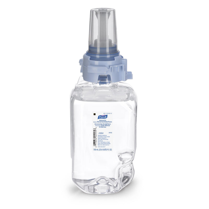 PURELL ADVANCED HAND SANITIZER FOAM, ETHYL ALCOHOL, REFILL BOTTLE, 70%, 700 ML, SOLD AS 1/EACH GOJO 8705-04