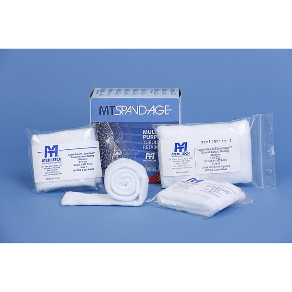 MT SPANDAGE™ PRE-CUTS WITH CUT OUTS ELASTIC NET RETAINER DRESSING, LARGE CRANIUM CAP, SOLD AS 50/CASE MEDI-TECH MT8-02