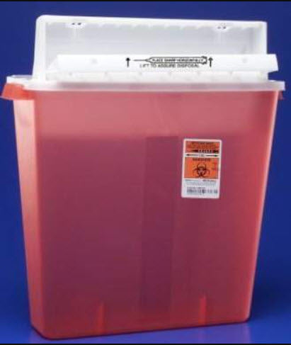 Cardinal Health Sharpstar Iv Sharps Container W/Sharpstar Lid Container Sharps 4 Gal W/Liddoor Trans Clear 10/Cs -8540SA