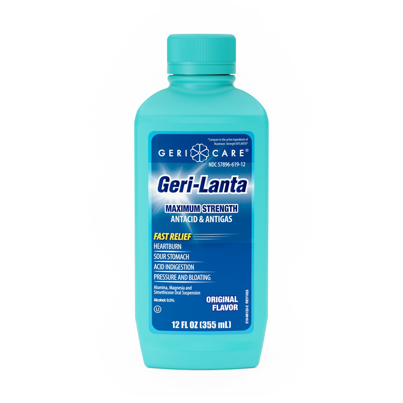 GERI-CARE® MAXIMUM STRENGTH ANTACID ORAL SUSPENSION, 12-OUNCE BOTTLE, SOLD AS 12/CASE GERI-CARE XMYL-12-GCP