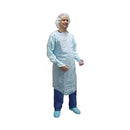 GOWN, FILM, OVER-THE-HEAD, OPEN BACK W/ ELASTIC WRIST, BLUE, UNIVERSAL, 15/BX, 5BX/CS, SOLD AS CASE ASPEN 10000651