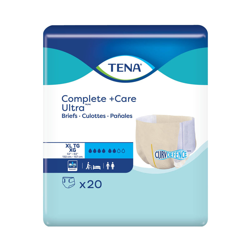 TENA COMPLETE +CARE ULTRA™ BRIEFS WITH CURVDEFENCE™, X-LARGE, SOLD AS 20/PACK ESSITY 67470